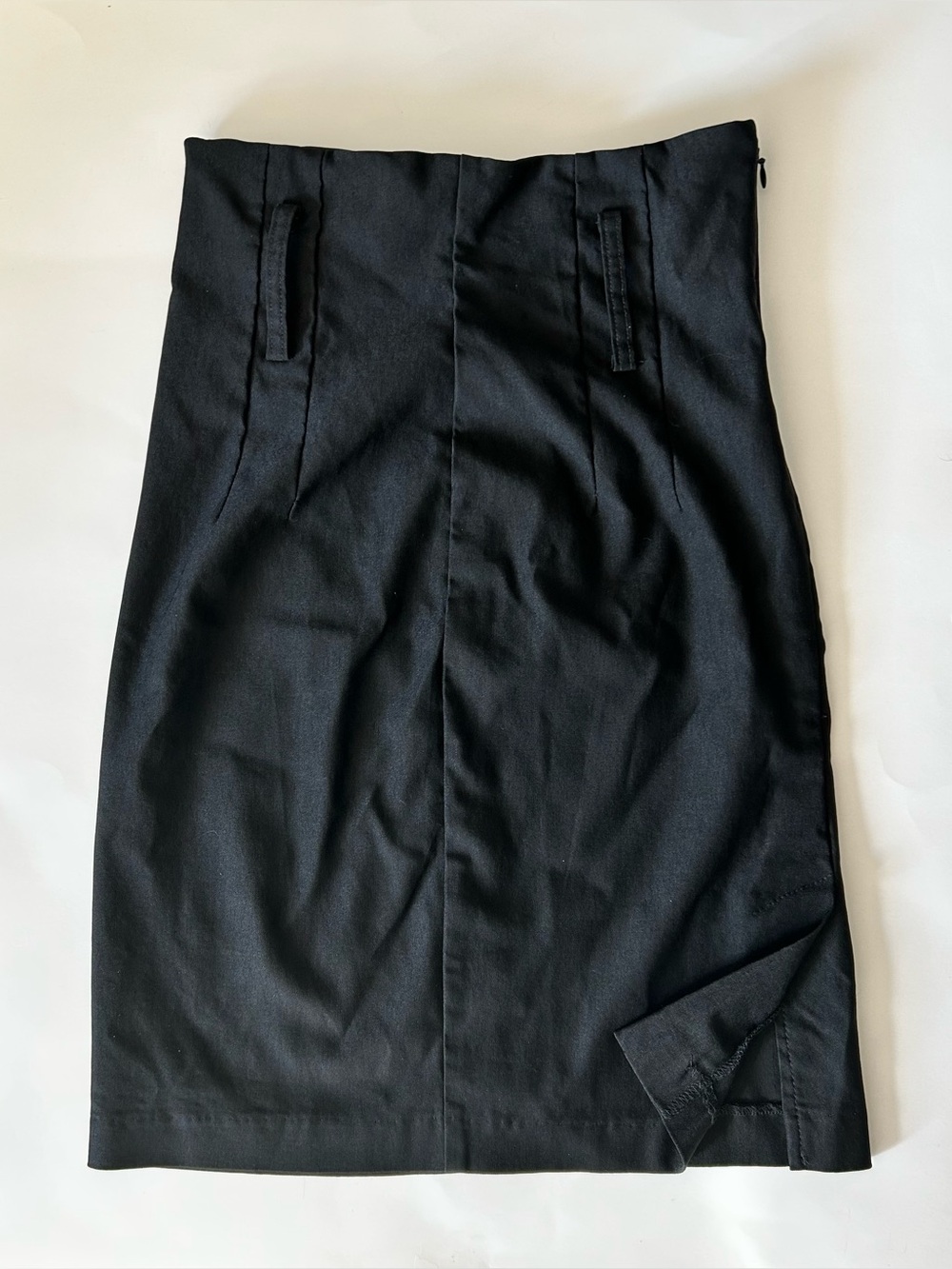 Vintage 90s My Lola High-Waisted Black Pencil Skirt - Small - Made in USA